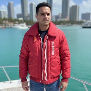 Vintage Red 1980s Floatation Jacket by Almarin Canada